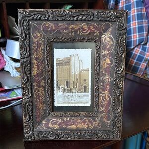 Ornate Brown and Gold Picture Frame